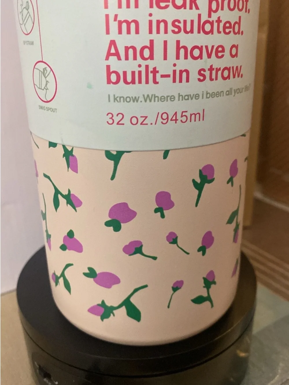 Owala Pink Floral Insulated Water Bottle - Women Bath & Body - Picture 2 of 3